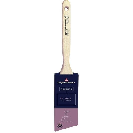 BENJAMIN MOORE Paint Brush, Soft Brush, CT Polymer Bristle, Angle Sash Handle U62020-017